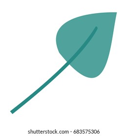 green light color of aovada leaf plant vector illustration