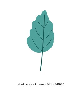 green light color of small wavy leaf plant vector illustration