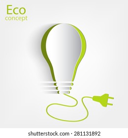 Green light, environmental concept, vector illustration