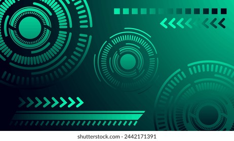 Green Light Futuristic Technology Background