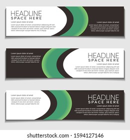 Green Light Gradient Wavy, Wave, Liquid, Fluid Modern Abstract Web Banner for Header, Advertising, Publication.Blank Space Design Vector Template,