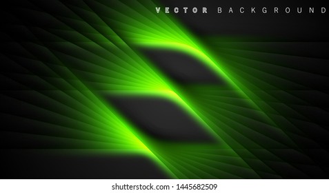 Green light line shadow dark grey luxury background.  suitable for any design. eps 10
