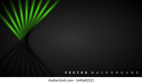 Green light line shadow dark grey luxury background.  suitable for any design. eps 10
