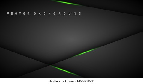 Green light line shadow dark grey luxury background. suitable for your background design
