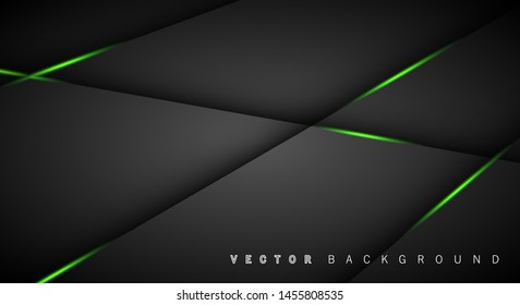 Green light line shadow dark grey luxury background. suitable for your background design
