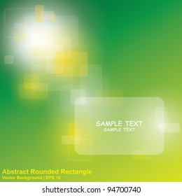 Green light rounded rectangle abstract vector background in eps10 format