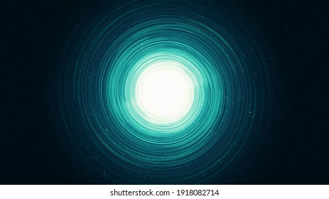 Green Light Spiral Black hole on Galaxy background with Milky Way spiral,Universe and starry concept desig,vector