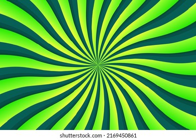 Green light sunburst abstract background design vector