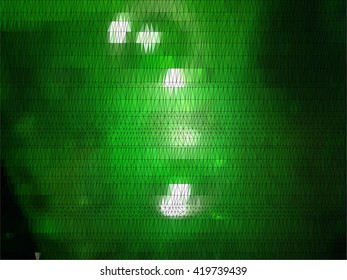 Green light triangular abstract background