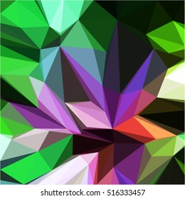 green lilac background geometric polygonal mosaic, vector illustration, abstract texture triangle