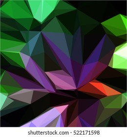 green lilac background geometric polygonal mosaic, vector illustration, abstract texture triangle