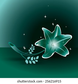 Green Lily Flower.