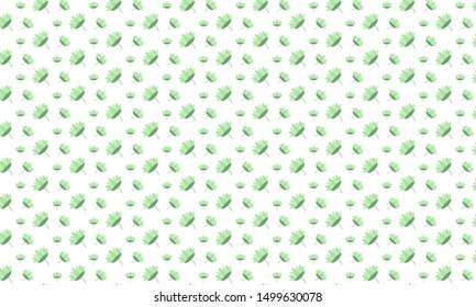A green LILY Flower pattern with Light background