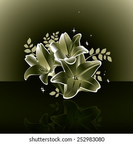 Green Lily Flowers.