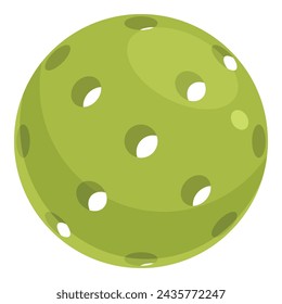 Green lime ball icon cartoon vector. Sport game. Pickleball label