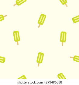 Green lime ice cream seamless background. vector design illustration