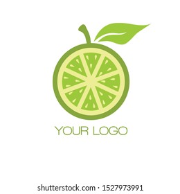 Green Lime Logo Icon Design Template. Vector isolated Illustration on white background
