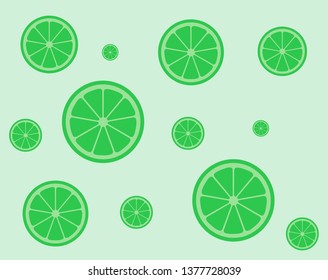 Green Lime Pattern. Background Concept.
