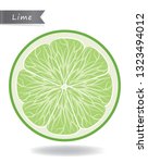 Green Lime vector illustration, flat design.