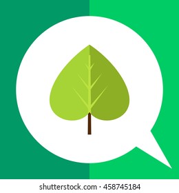 Green linden leaf