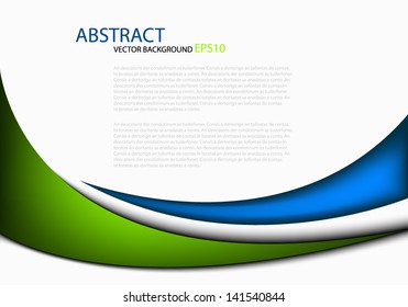 Green line background blue vector illustration message board for text and message design modern  graphic