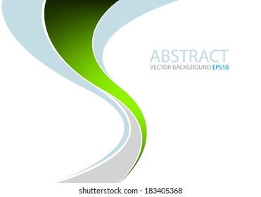 Green line background on white paper background for Text and message design
