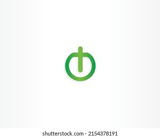 green and line circle concept logo icon design