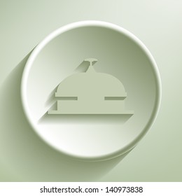 Green line circle icon, vector eps10 illustration