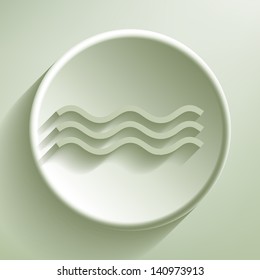 Green line circle icon, vector eps10 illustration