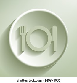Green line circle icon, vector eps10 illustration