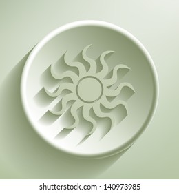 Green line circle icon, vector eps10 illustration