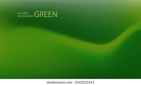 Fondo de degradado de curva de línea verde. Textura granulada. Diseño para Plantilla, Medios Sociales, Trendy, Antiguas, Folleto, Anuncio