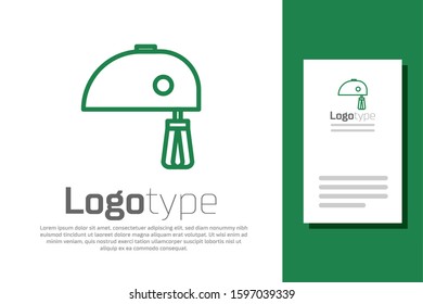 Green line Electric mixer icon isolated on white background. Kitchen blender. Logo design template element. Vector Illustration
