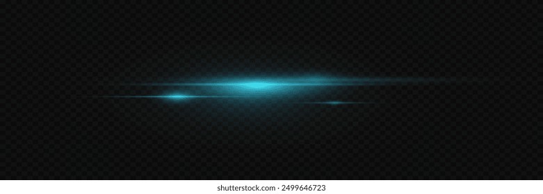 Green line flash. Neon rays light effect. 