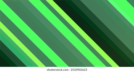Línea verde con efecto de semitono con diseño elegante utilizado en la cubierta de fondo de Web Anuncio de revista Diseño simple