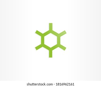 Green Line Hexagon Logo Design Vector Illustration