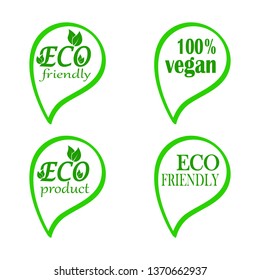 green line icon, eco vector