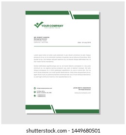 Green line letterhead premium vector