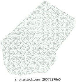 Green line maze featuring directional arrows guiding the way through complex paths suitable for educational puzzles brain games and logic training exercises.