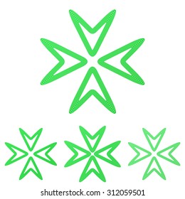 Green line media logo design set