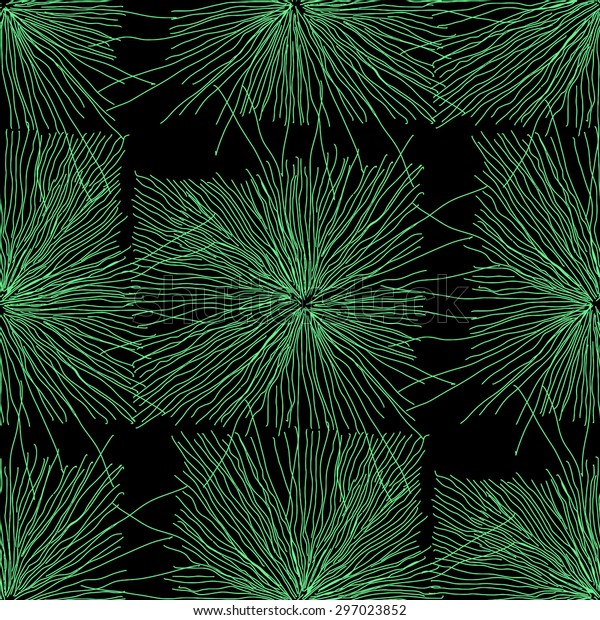Green Line On Black Backgroundseamless Stock Vector (Royalty Free