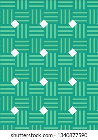 Green line strip geometric pattern vector. Editable background.