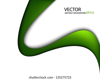 green line vector background overlap dimension 3d graphic message board for text and message design frame shadow for modern web design eps10