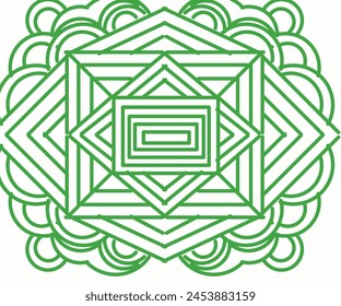 Green line white color abstract wallpaper background design