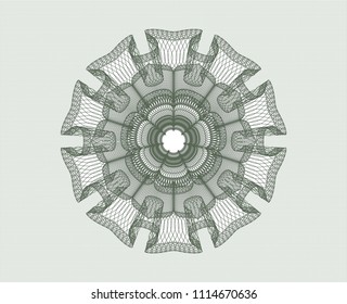 Green linear rosette