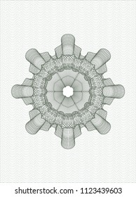 Green linear rosette