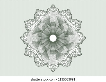 Green linear rosette