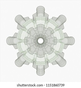 Green linear rosette