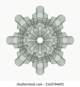 Green linear rosette