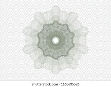 Green linear rosette
